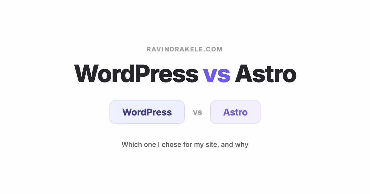 WordPress vs Astro comparison